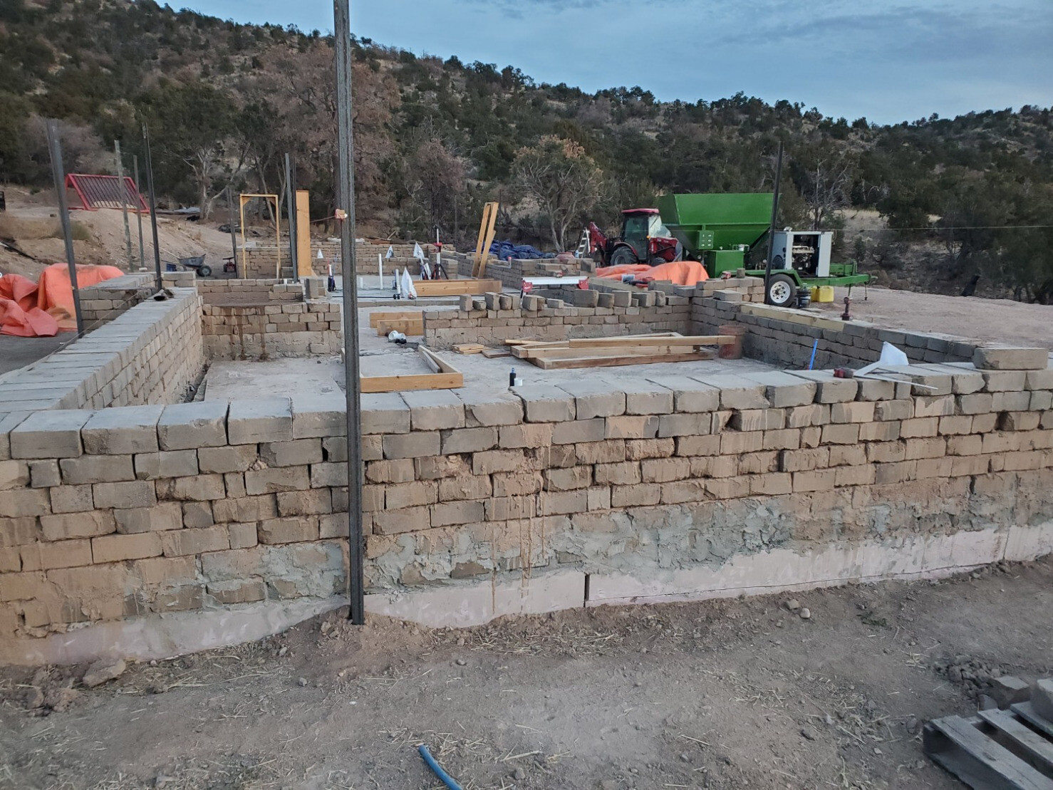 walls going up walls going up