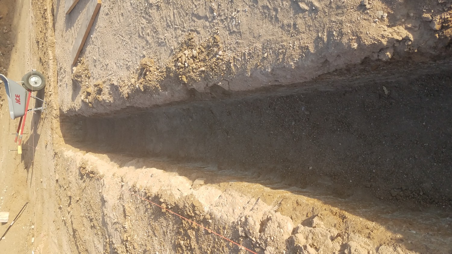 completed trench through granite completed trench through granite