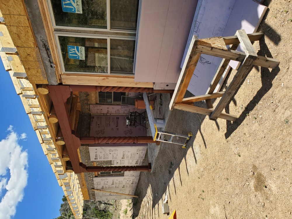 Staining portal posts Staining portal posts
