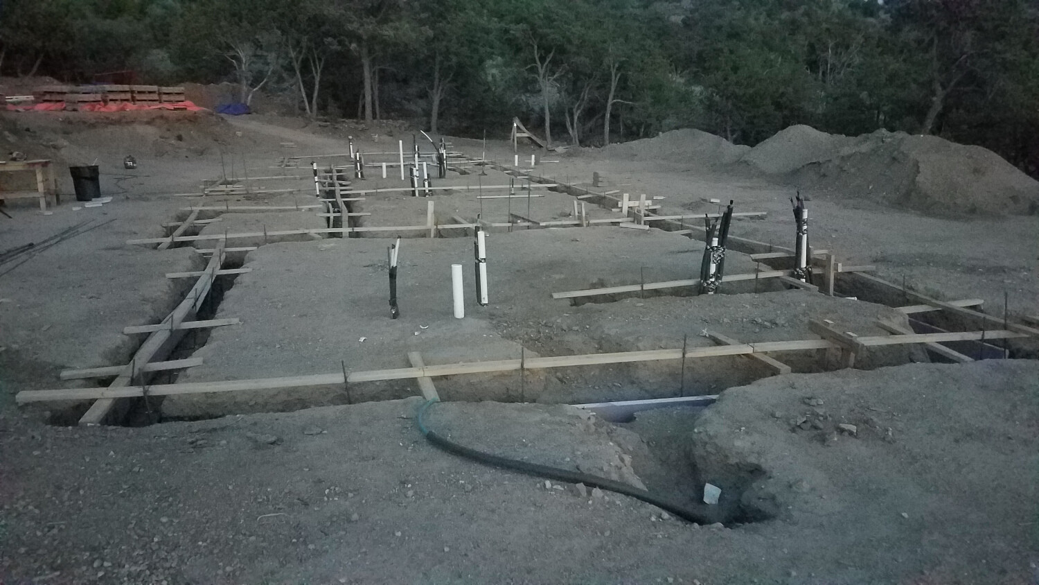prep for footer pour